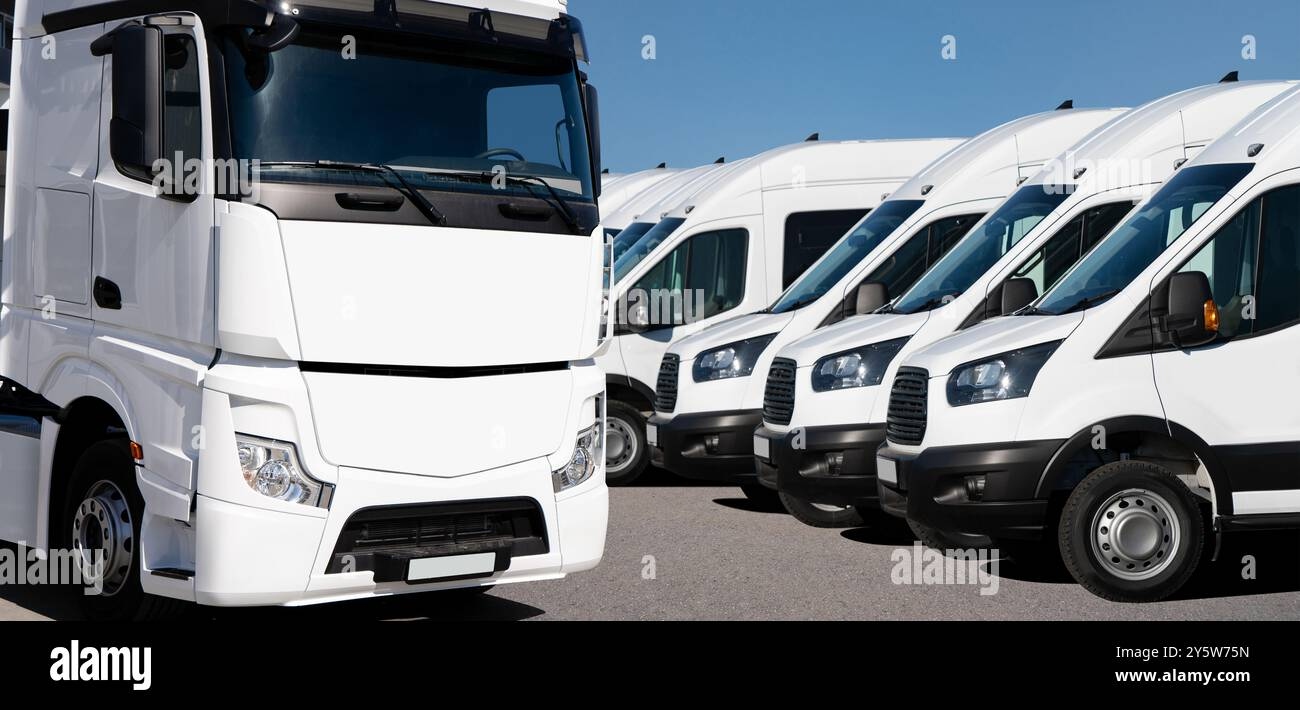 Commercial fleet trucks and vans ready for fleet repair service — Road Runner Fleet Services, Houston TX